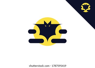 Letter B and B Bat Logo Template