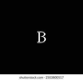 Letter B or BD design logo logotype icon concept with serif font and classic elegant style look vector