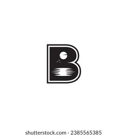 letter B for beach logo, can be use on all media, because made with high resolution