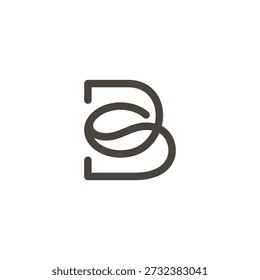 Letter B Bean Coffee Logo 