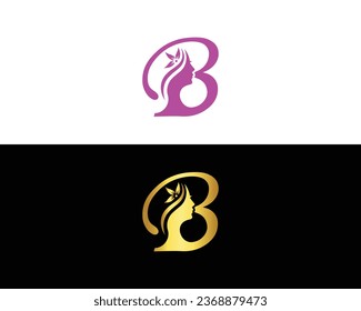 Letter B Beauty Logo Design Spa Nature Salon Symbol Vector Template.