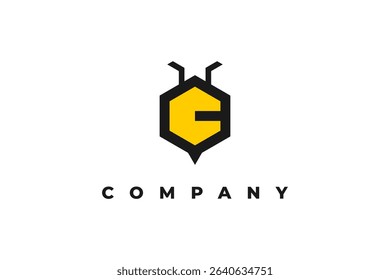 letter b bee and honey modern logo design