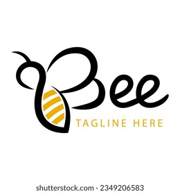 Vector de diseño del logotipo de la letra B Bee.