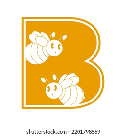 Letter B for bee vector logo