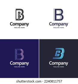 Letter B Big Logo Pack Design Kreativ Modernes Logos-Design für Ihr Unternehmen