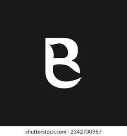 letter B with bird design concept logo icon