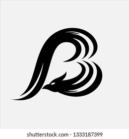 Letter B Bird Logo