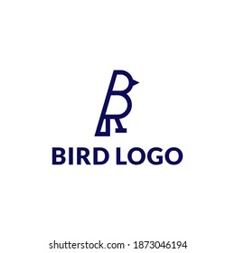 Letter B and Bird logo combination.