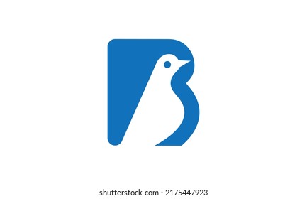 Letter B Bird Logo , bird logo combination with letter B (bird) is simple, unique, creative