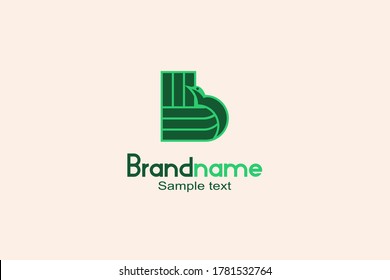 Letter B bird logo design concept