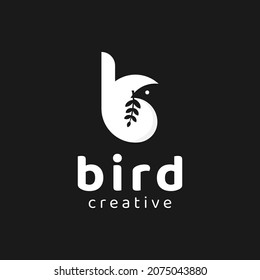 Letter B Bird Logo Design Template Stock Vector (Royalty Free ...