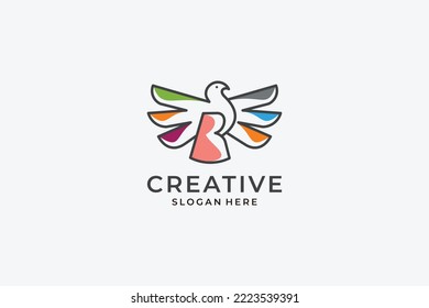 Buchstabe B Logo Design Vektor . Linearstil