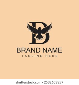 Letter B Bird Logo Design with vector template design