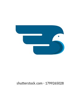 Letter B Bird Logo Template Design Vector