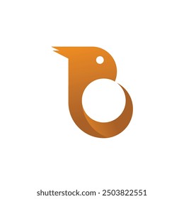 Buchstabe B Vogel Monogramm Logo Vorlage Vektor 