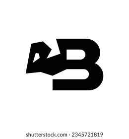 Diseño de logotipo de baño de letra B