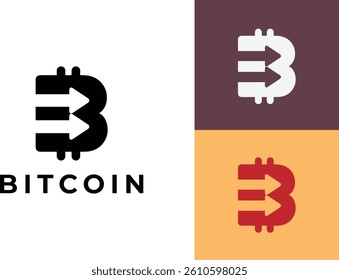letter b bitcoin and letter c crypto currency logo with vector file