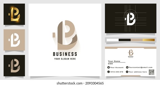 Letter B or BL monogram logo with business card design