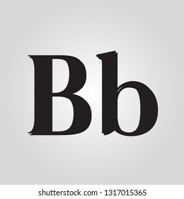 letter B black