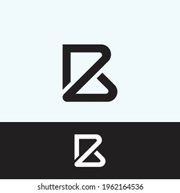 Plantilla de ilustración de logotipo de diseño negro de letra B