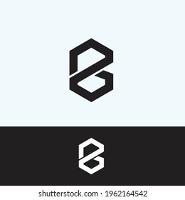 Letter B Black design logo illustration template