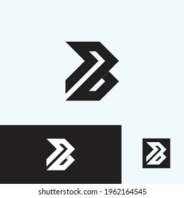 Letter B Black design logo illustration template