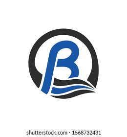 Letter B blue logo business