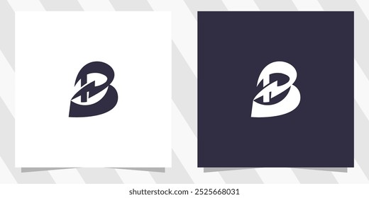 letter b with bold logo design vector