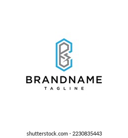 Letter B Bolt logo design vector template