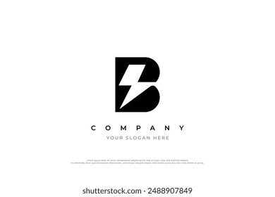 Letter B Bolt Logo Design