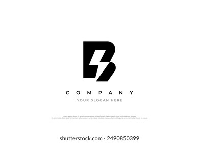 Letra B Bolt Logo Design