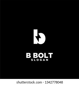 letter b bolt logo symbol icon vector designs illustration