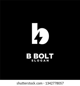 letter b bolt logo symbol icon vector designs illustration