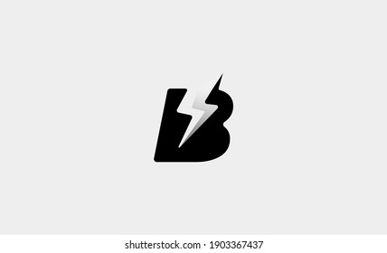 Ilustración del icono de diseño de vectores con logotipo de perno B de letra