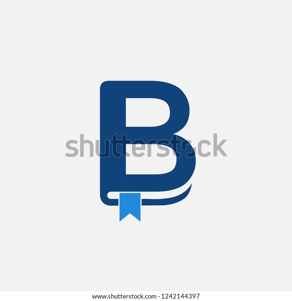 Letter B Book Stock Vector (Royalty Free) 1242144397