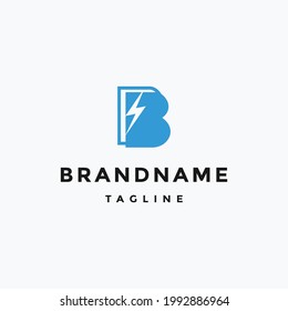 Buchstabe b abstraktes Logo, Vektordesign-Vorlage