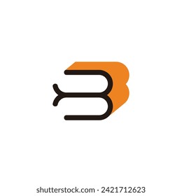 letter b book colorful education logo vector 