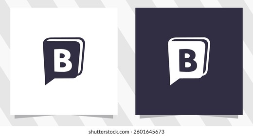 letter b with book logo design