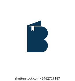 Letter B book logo template vector 