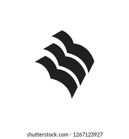 letter b books simple logo vector
