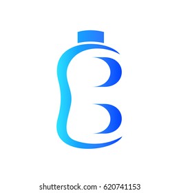 Letter B For Bottle Logo