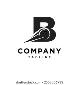 Letter B Bowling Logo Icon Vector