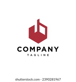 
Icono de logotipo del cuadro de letra B plantilla vectorial