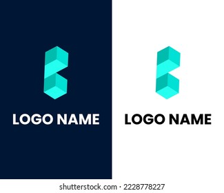 letter b with box modern business logo design template