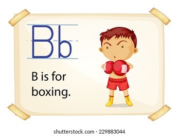 A letter B for boxing on a white background 