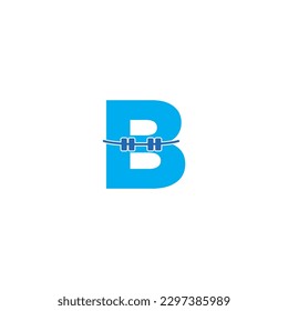 Letter B And Bracelet Teeth Logo Design 003