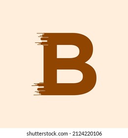Logo de Estilo de pincel de letra B o diseño de plantilla de símbolo