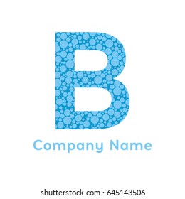 Letter B Bubbles Vector Abstract Blue Stock Vector (Royalty Free ...