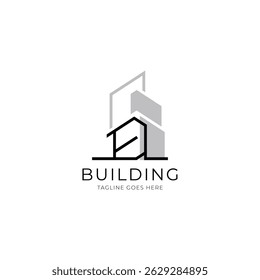 Letra B logotipo de construção para arquitetura, construção e empresa imobiliária. Modelo de logotipo de propriedade para sua marca.