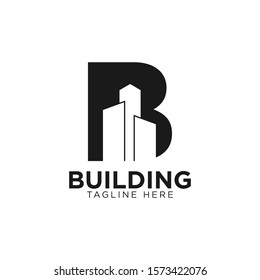 Letter B Building Logo Design Creative Stock Vector (Royalty Free ...